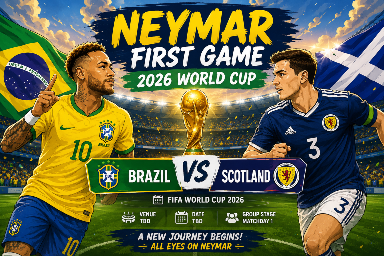 Neymar First Game 2026 World Cup